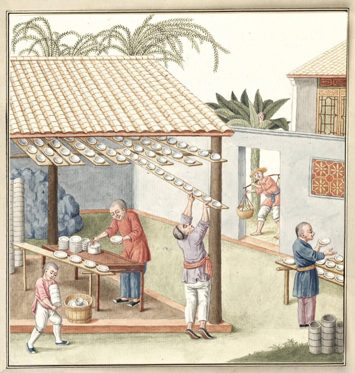 Anonym, Verfertigung ganz flacher Schalen (Teller), Inv. Nr.: 13832