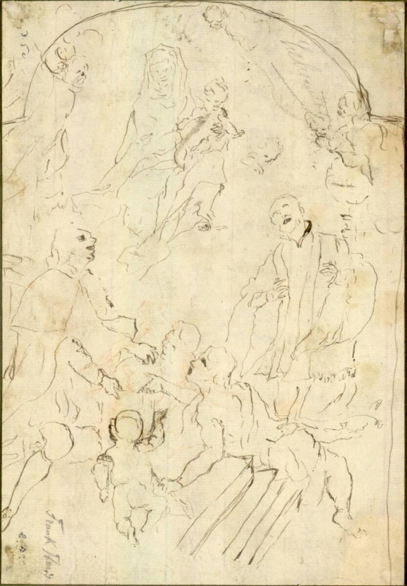 Anonym, Heiliger Filippo und heiliger Rocco verehren die Madonna, Inv. Nr.: 43800