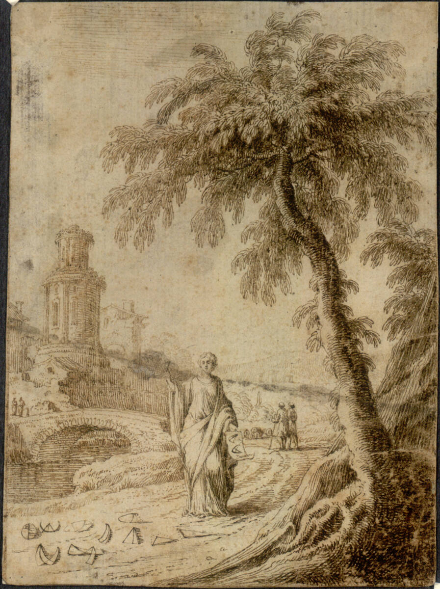 Allegorische Figur in einer Landschaft, 1662–1747