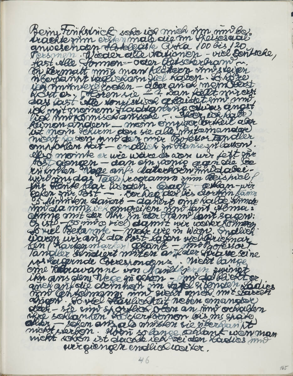 Die Erholungsreise in die Schweiz 1928, Seite 46 (Tagebucheintrag), Anton Hanak