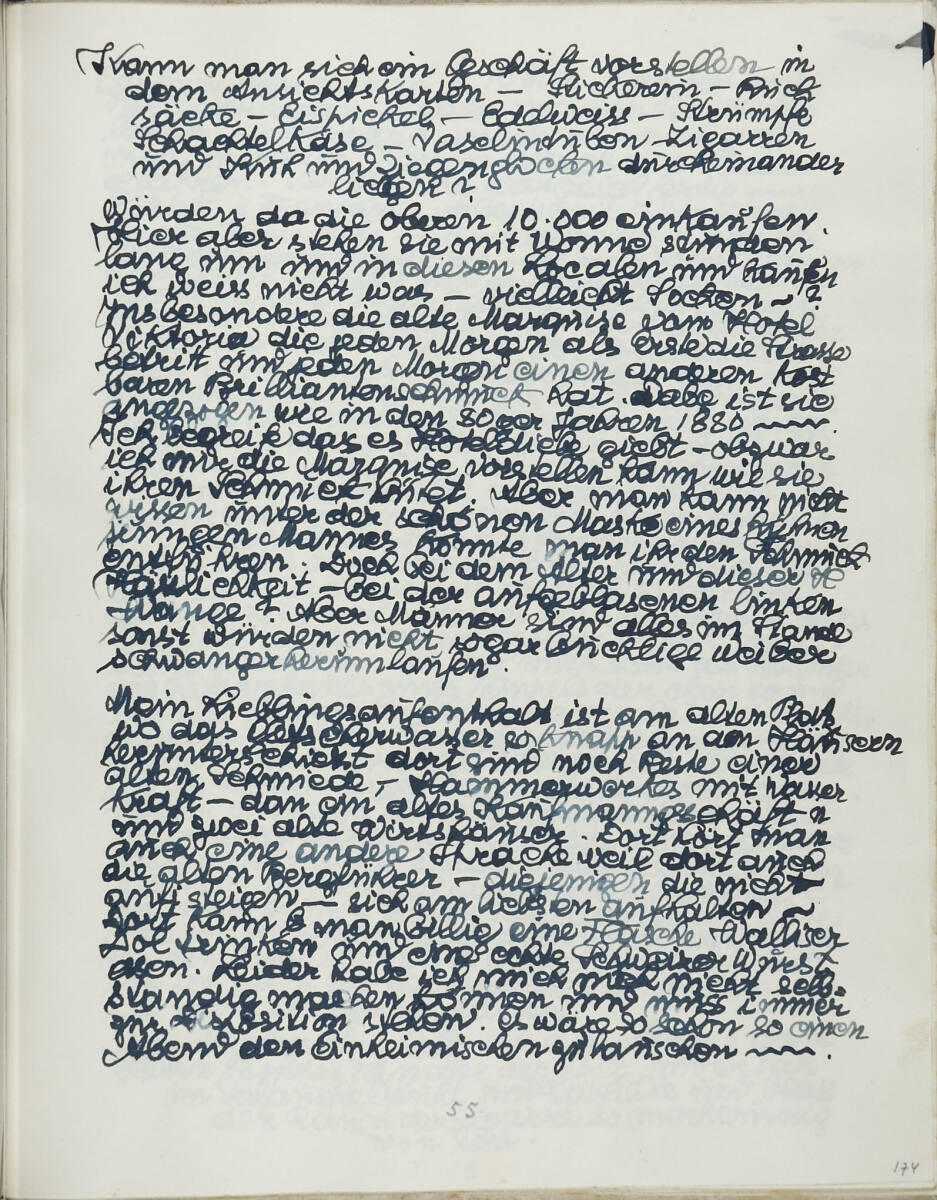 Die Erholungsreise in die Schweiz 1928, Seite 55 (Tagebucheintrag), Anton Hanak