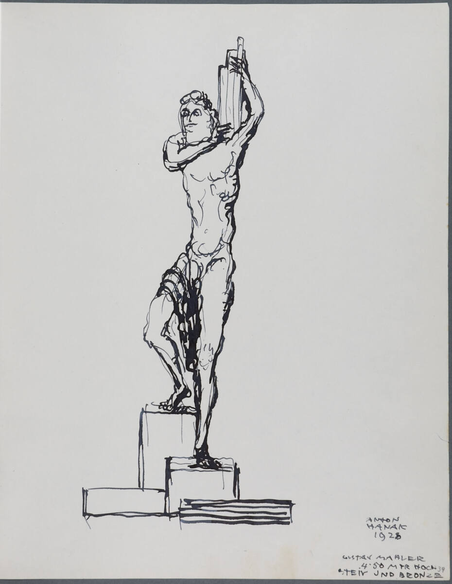Entwurf für ein Gustav Mahler Denkmal mit dazugehörigen Bemerkungen, Anton Hanak