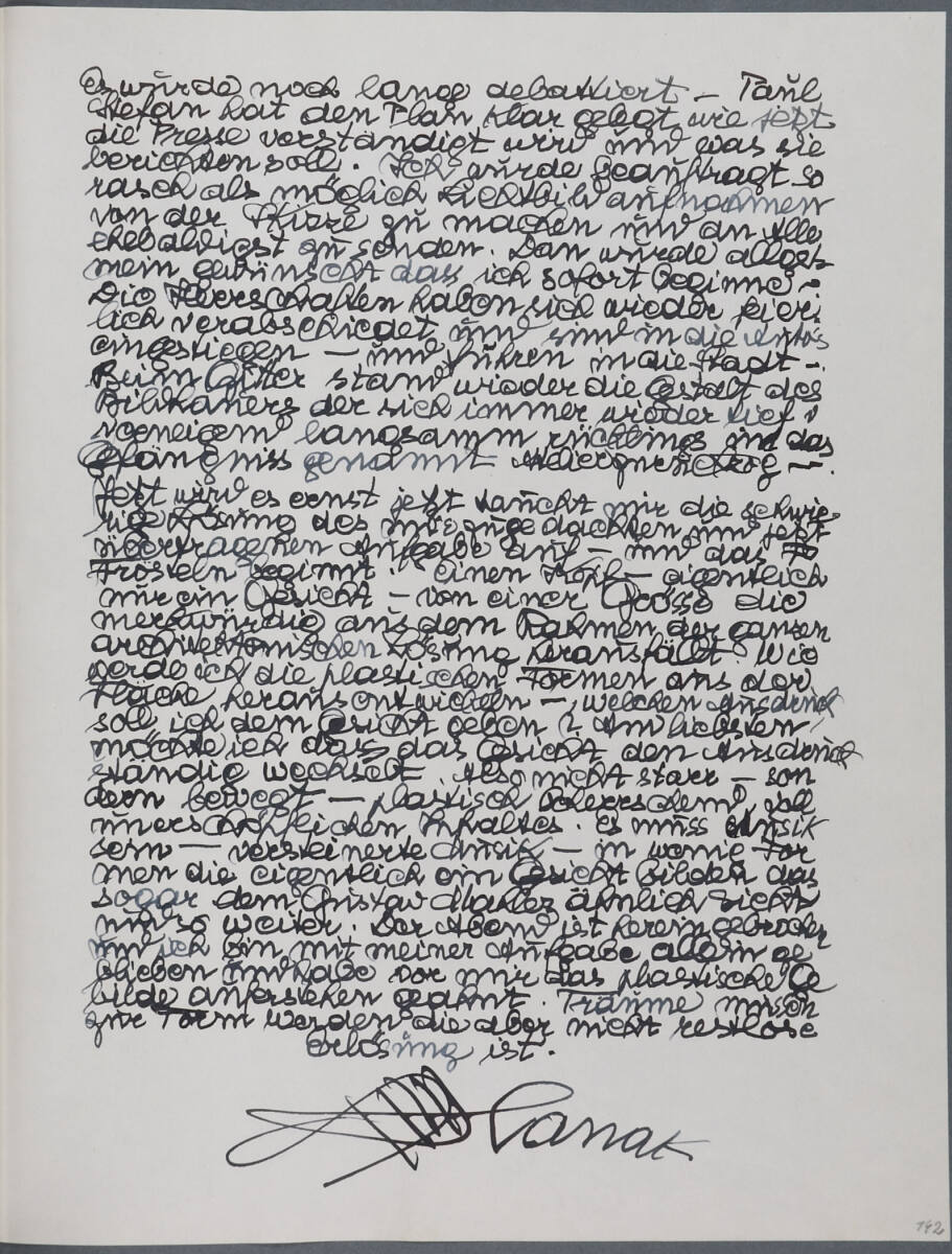Tagebucheintrag, Anton Hanak, 1925–1933