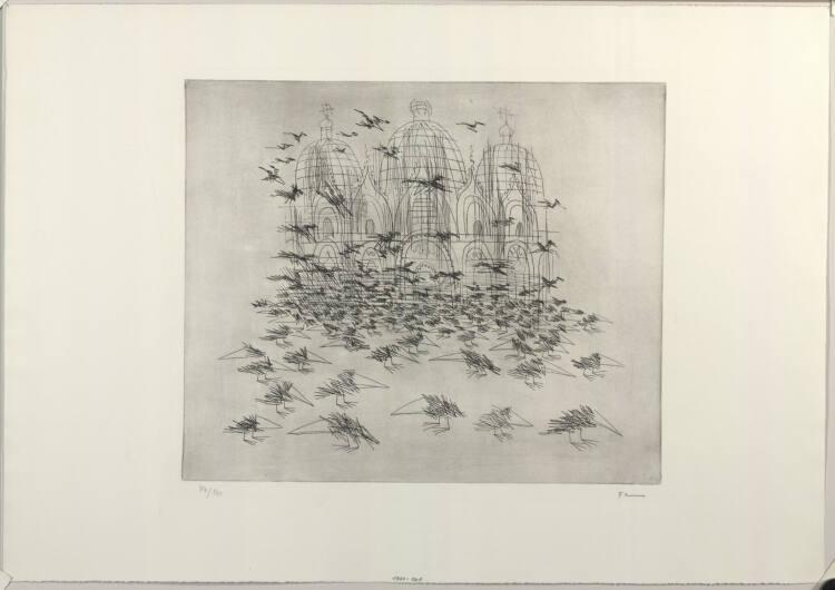 Paul Flora, San Marco mit Raben, Inv. Nr.: DG1964/160