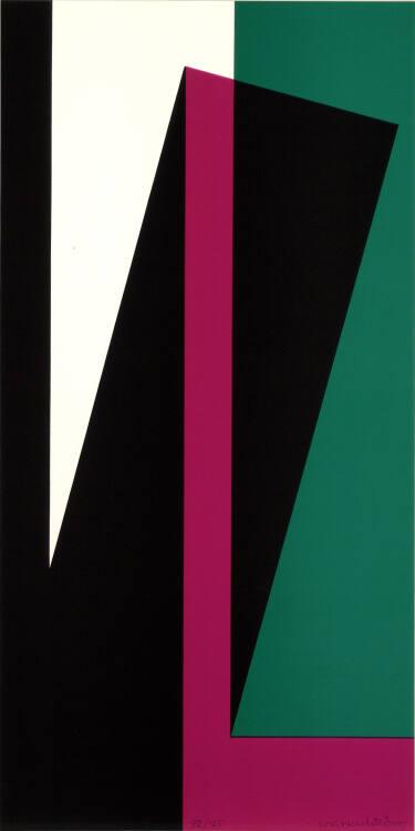 Lars-Gunnar Nordström, Komposition Weiß-Violett-Grün-Schwarz, Inv. Nr.: DG2008/71