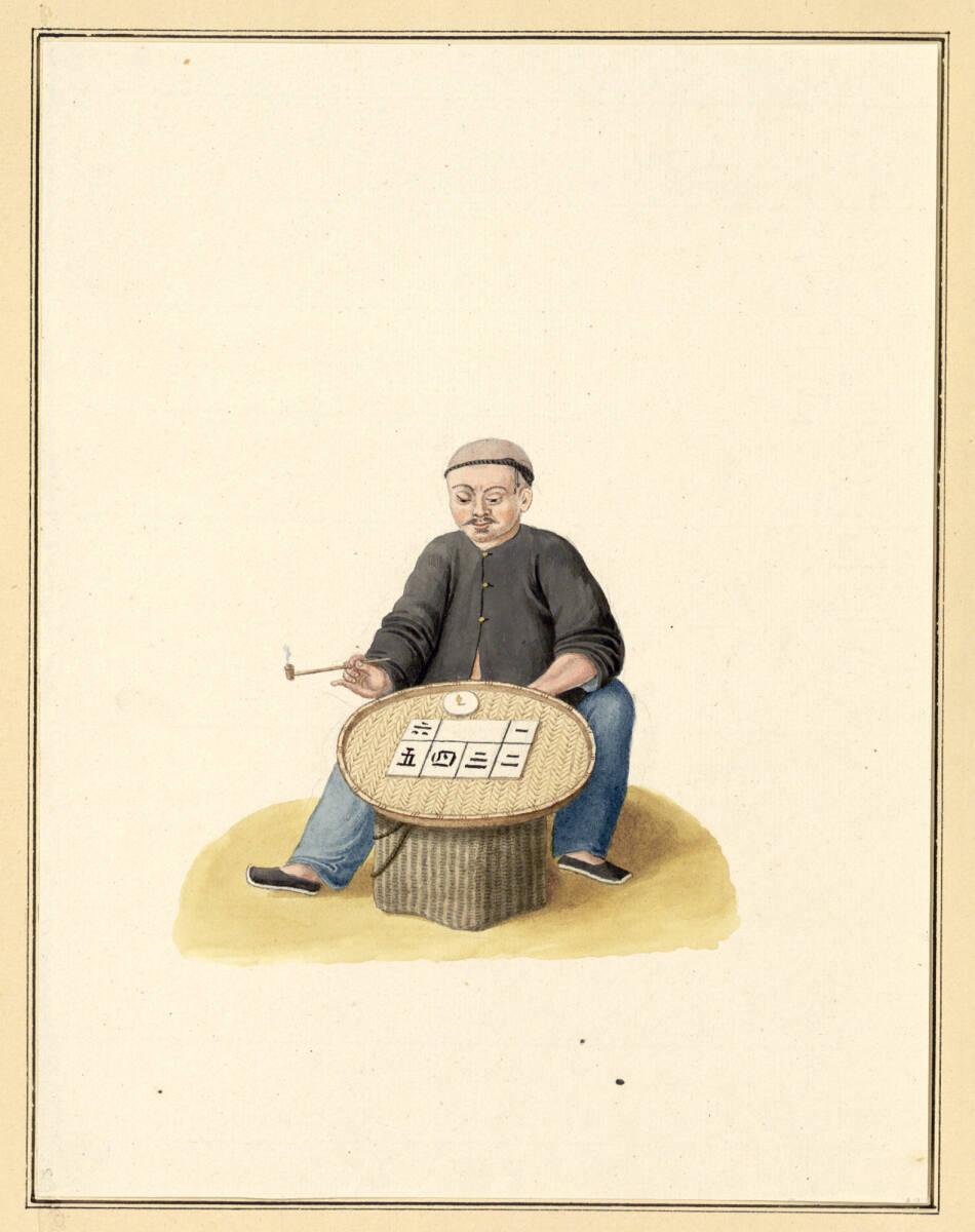 Anonym, Einer sitzender Spieler, Inv. Nr.: 13995