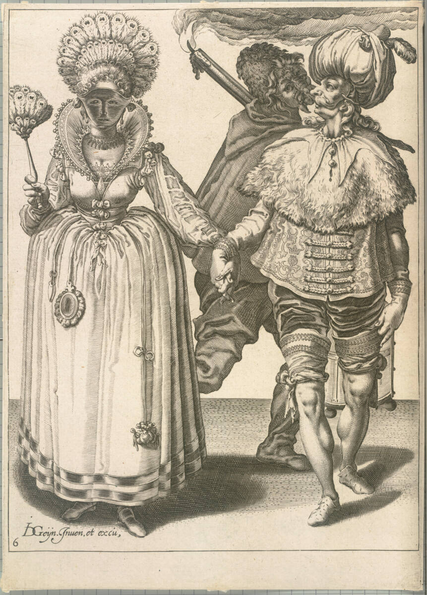 Maskierte Figuren 6, Jacob de Gheyn
