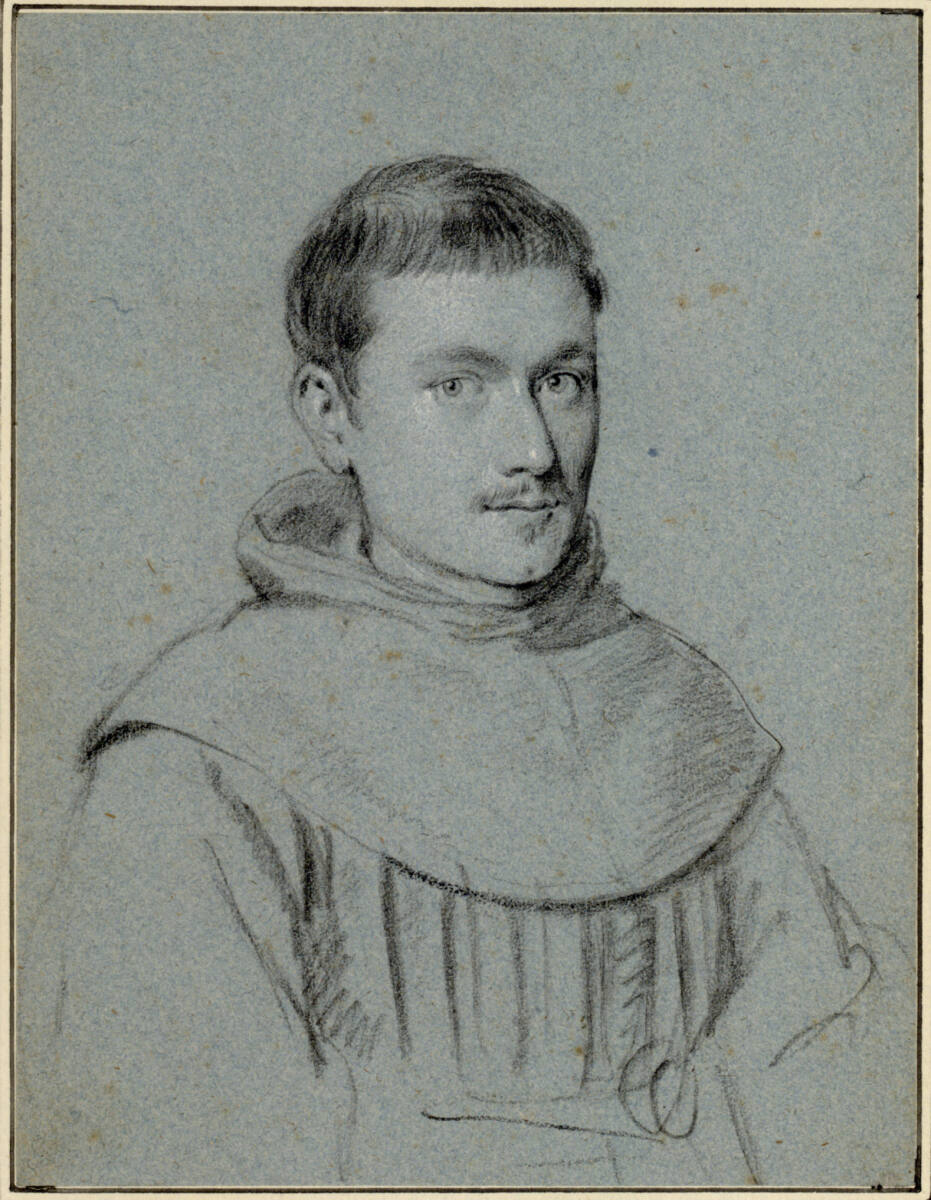 Brustbild eines jungen Mönches nach rechts, Ottavio Leoni
