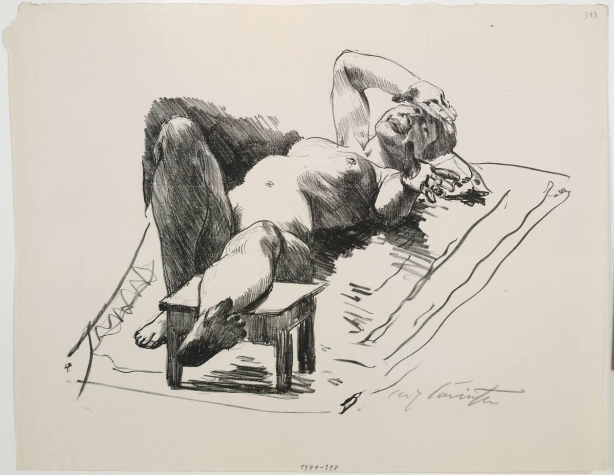 Lovis Corinth, Liegender Mädchenakt, Inv. Nr.: DG1971/298