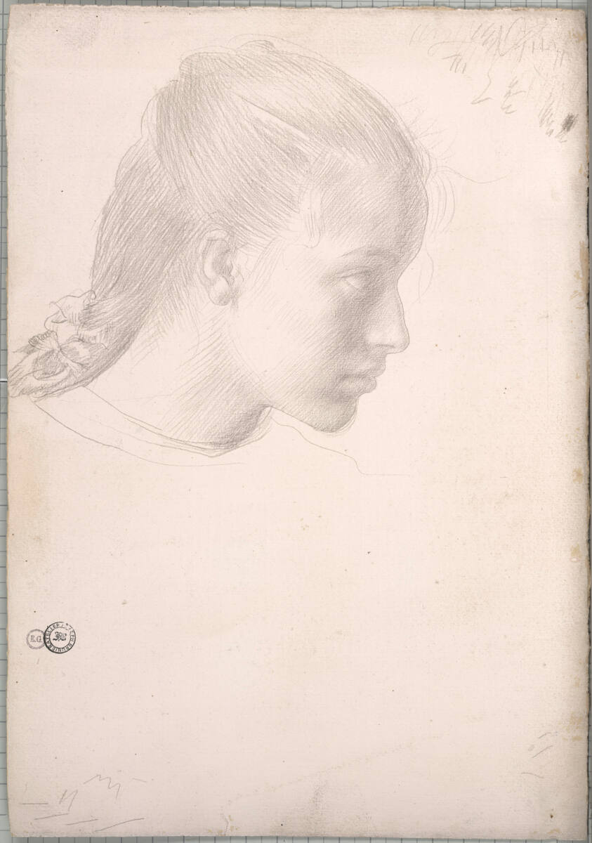 Mädchenprofil nach rechts, JosephAugusteBrunier