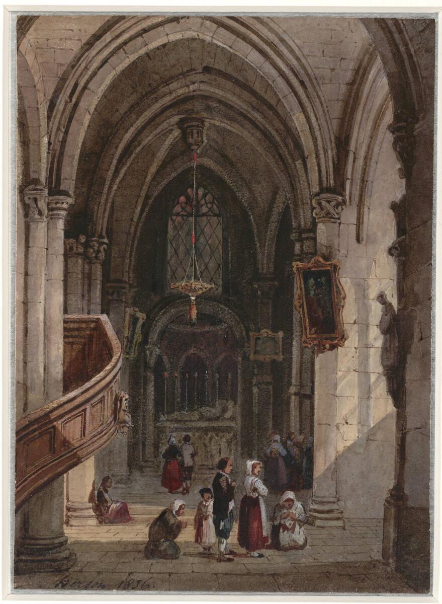 Émile Antoine François Herson, Kircheninterieur, Inv. Nr.: 14151r