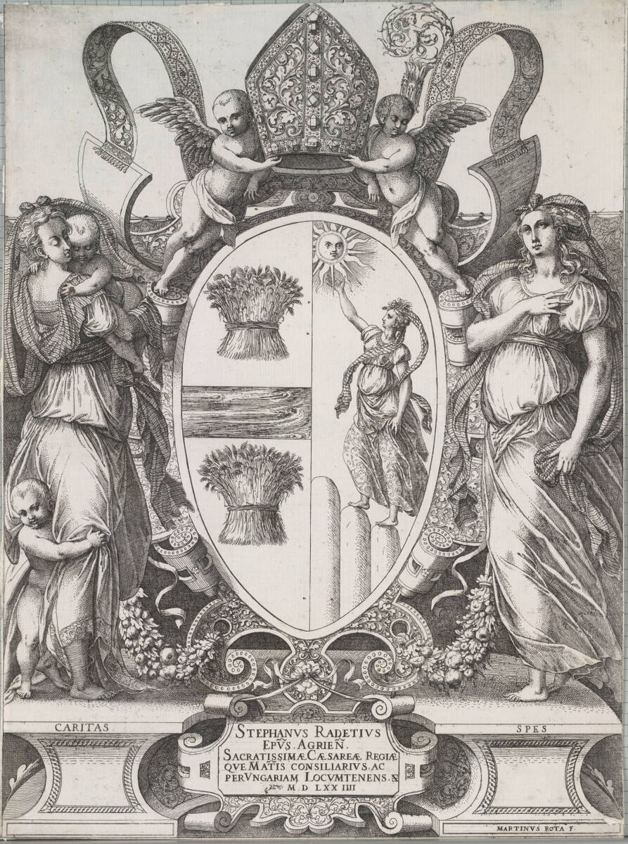 Wappen von Stephanus Radetius, Martino Rota, 1574