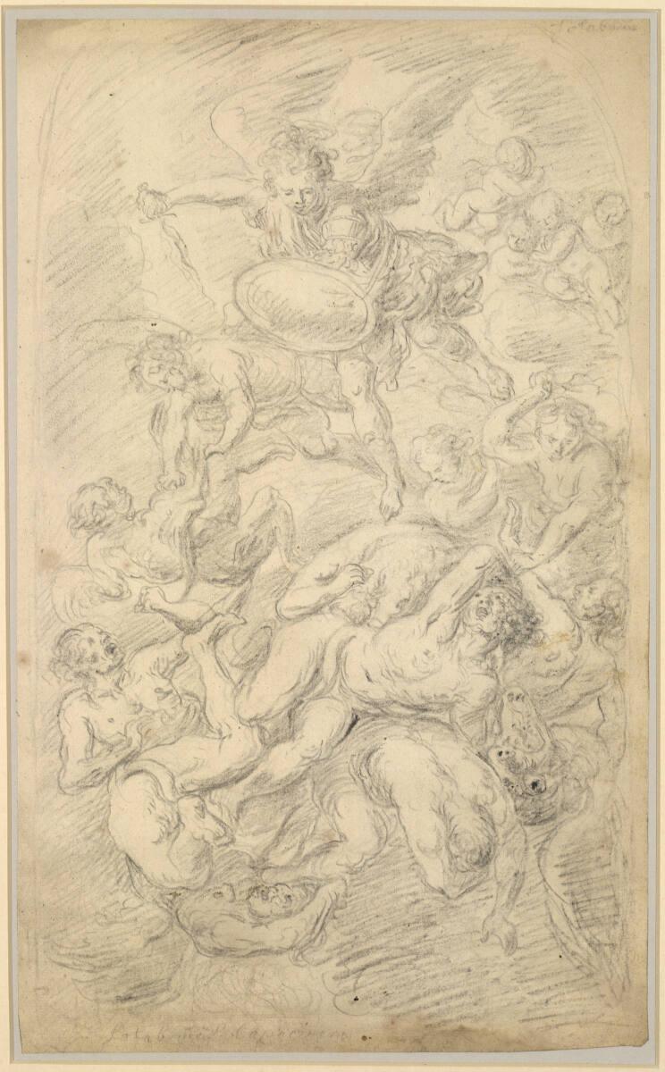 Franz Xaver Wagenschön, Der Erzengel Michael vertreibt die Teufel, Inv. Nr.: 27052