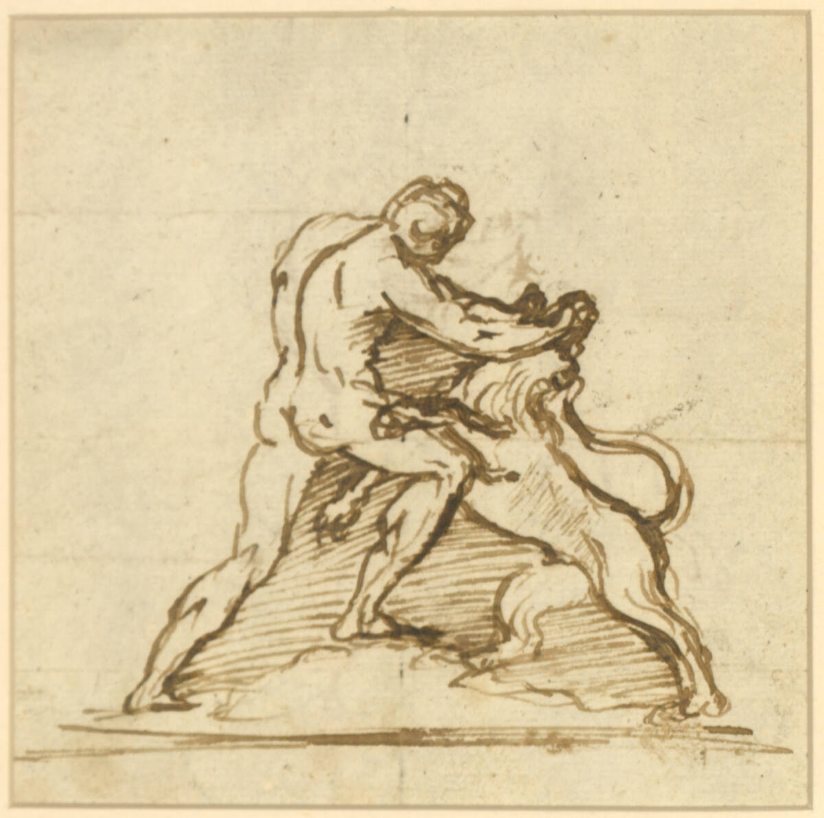 Herkules und der Löwe, Georg Rafael Donner