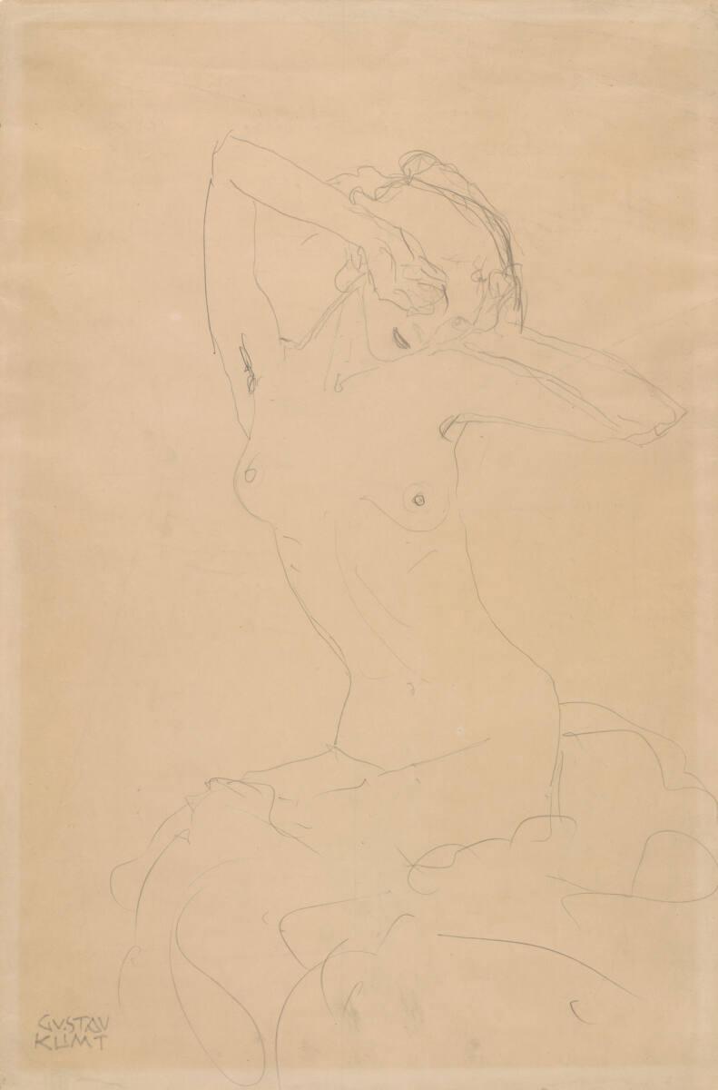 Gustav Klimt, Mädchenakt (Studie für „Die Jungfrau“), Inv. Nr.: DL392