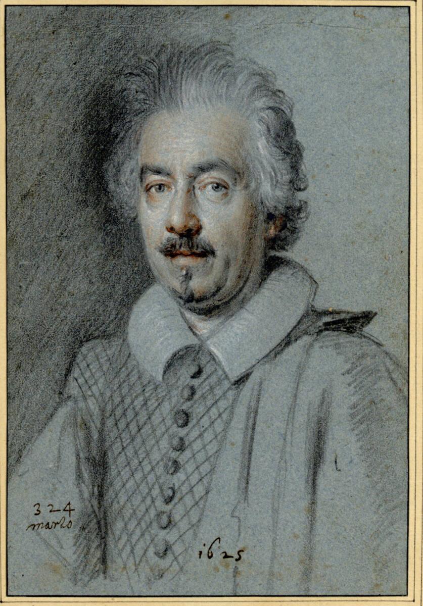 Ottavio Leoni, Bildnis des Pier Francesco Paoli da Pesaro mit emporgekämmtem Haar, Schnurrbart …