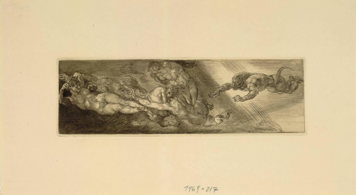 Rudolf Jettmar , Jagd auf Nixen ("kleines Blatt"), Inv. Nr.: DG1969/217