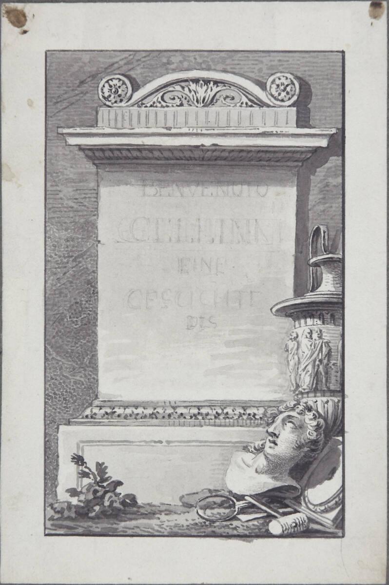 Johann Blaschke, Frontispiz zu Johann Wolfgang Goethes "Benvenuto Cellini. Eine Geschichte des …