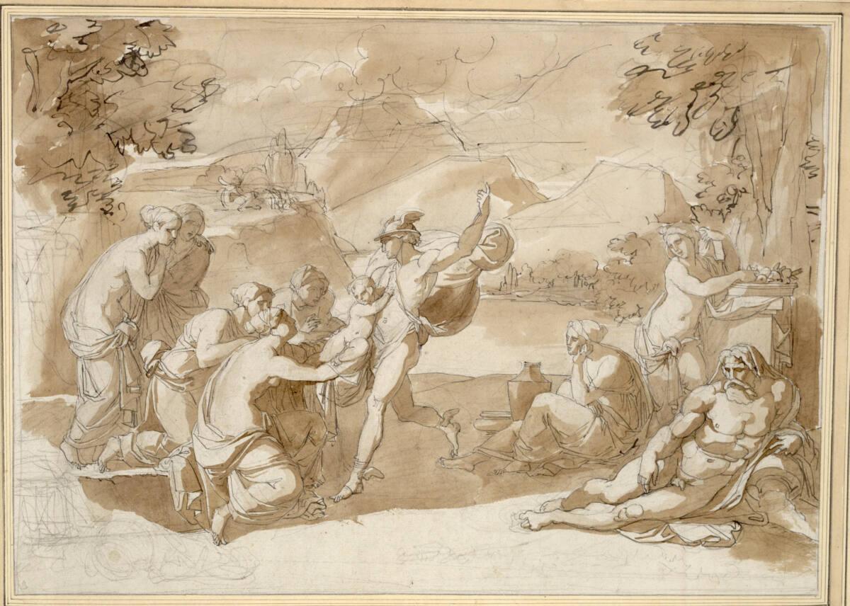 Vincenzo Camuccini, Merkur bringt den Bacchusknaben zu den Nymphen, Inv. Nr.: 14308