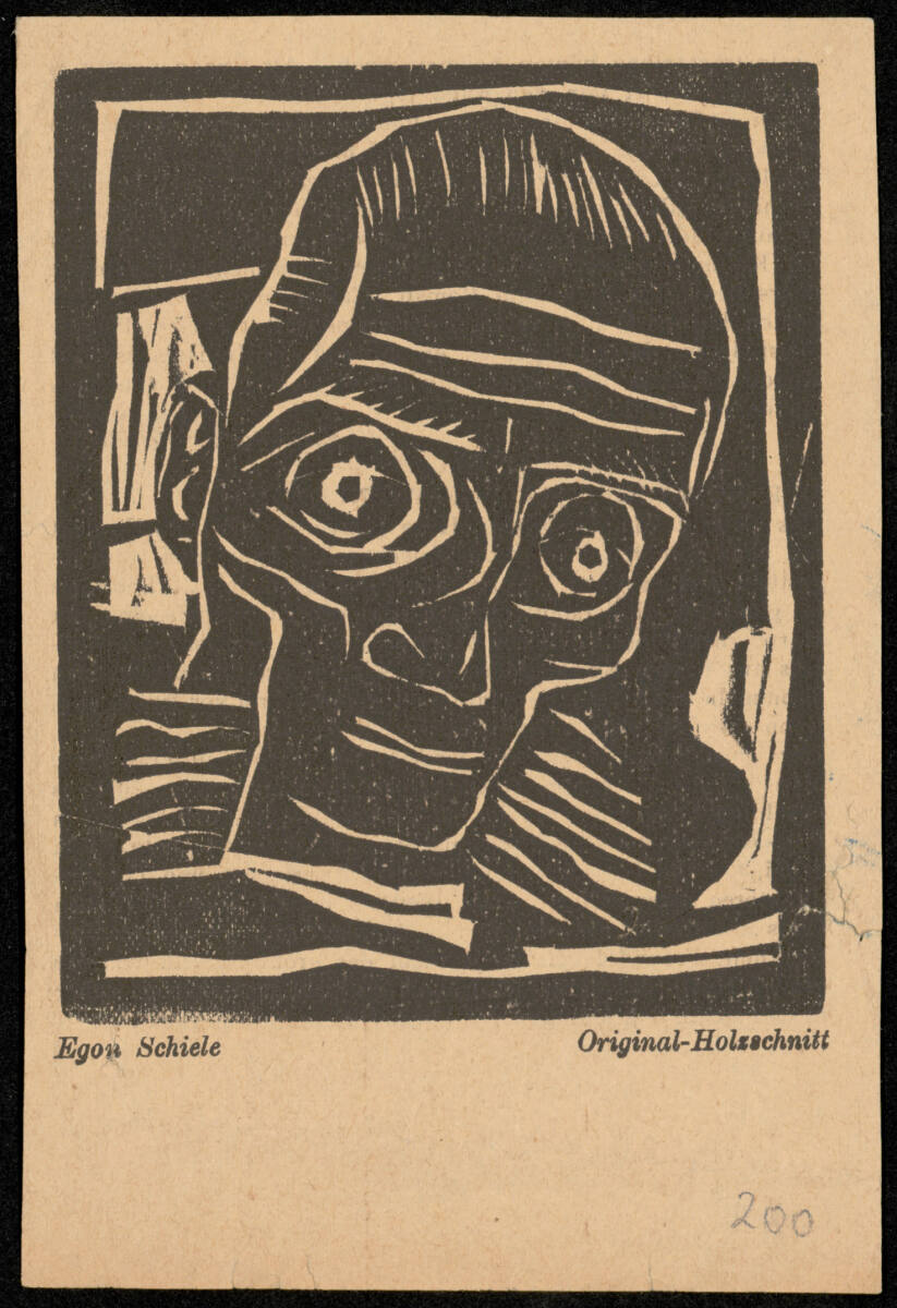 Kopf eines Mannes, Egon Schiele, 1916