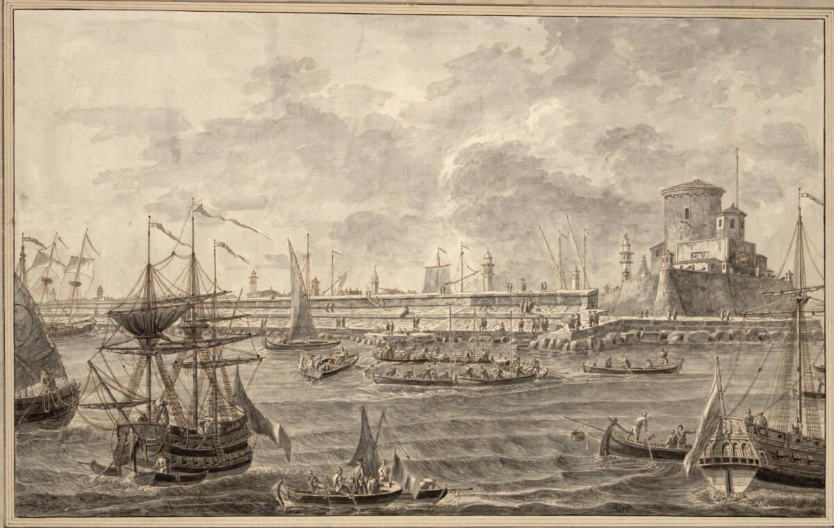 Anonym, Die Murazzi bei Chioggia, Inv. Nr.: 14372