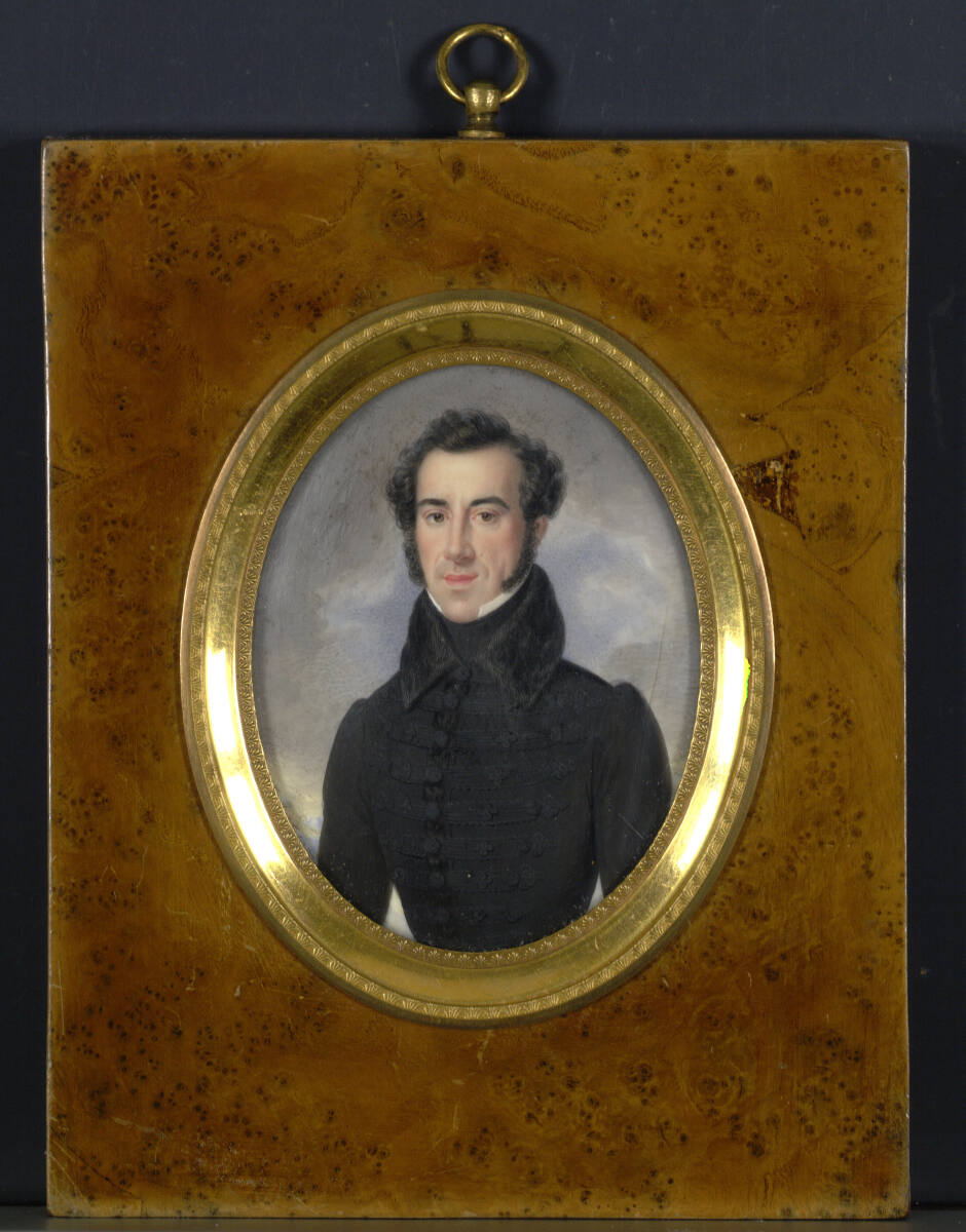 Herr in schwarzem verschnürten Rock, Adalbert Suchy, 1831