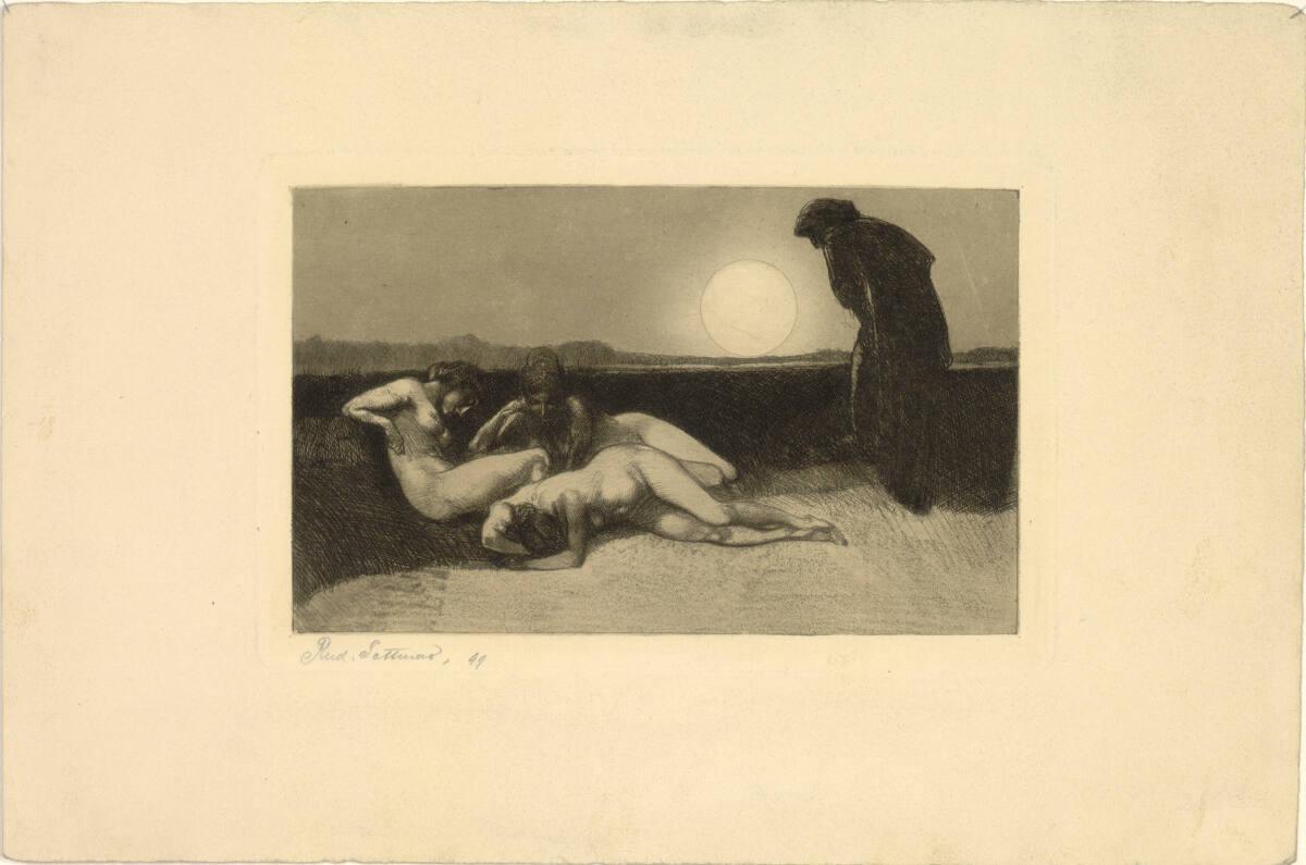 Rudolf Jettmar , Nacht, Inv. Nr.: DG1951/445