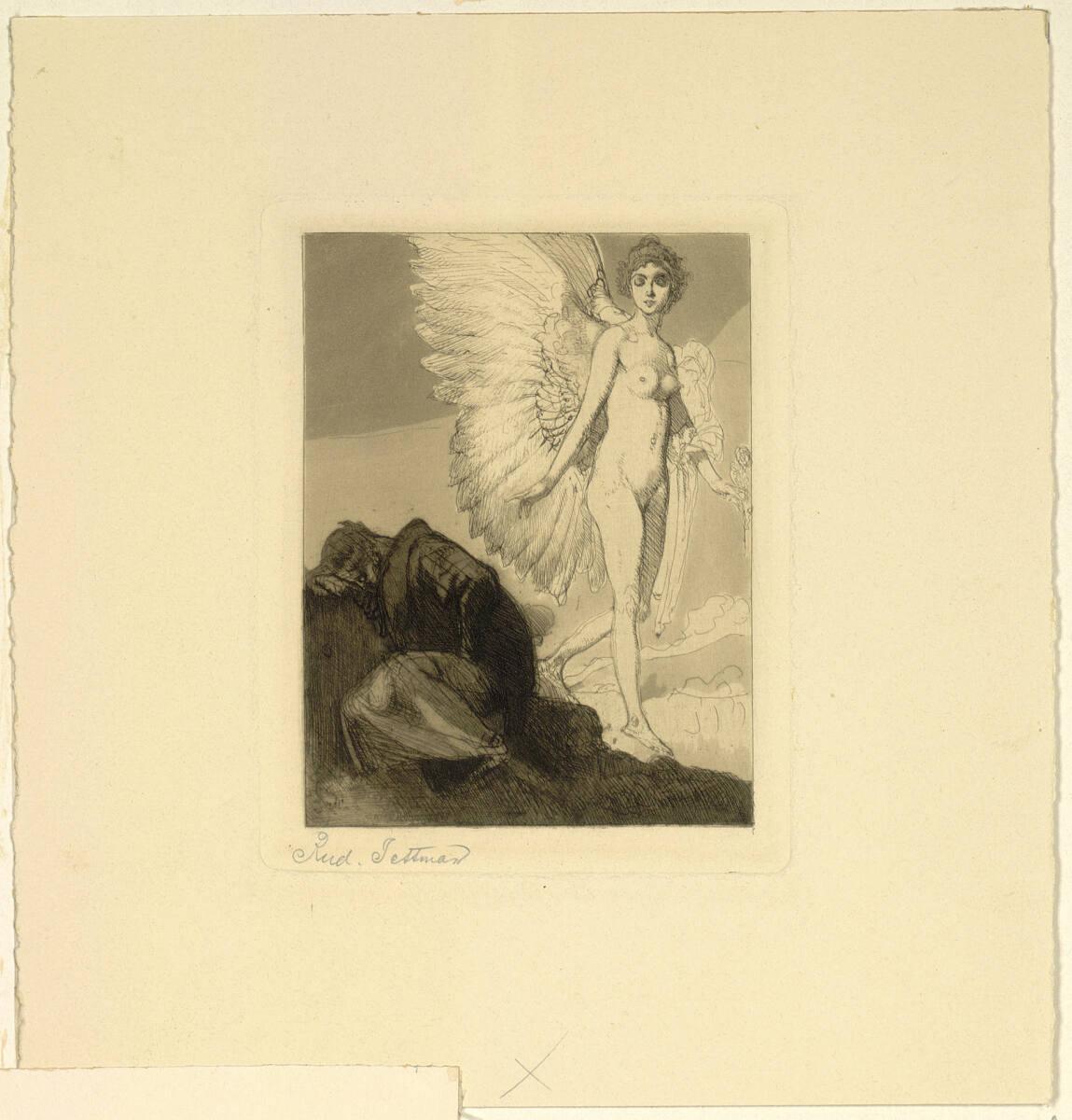Rudolf Jettmar , Der Dichter (Das Blatt mit der Blume), Inv. Nr.: DGNF6309