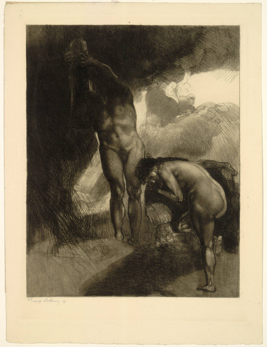 Bau der Höllenbrücke, Rudolf Jettmar, 1899