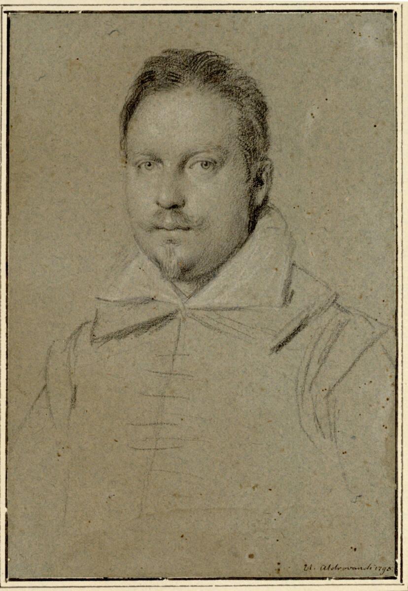 Ottavio Leoni, Brustbild eines Mannes mit aufgezwirbeltem Schnurrbart und kleinem Spitzbart, mi…