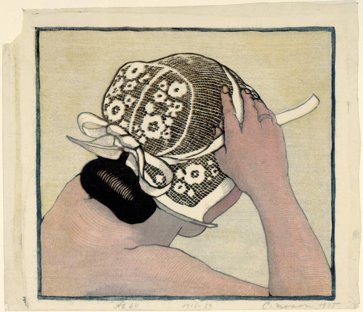 Badendes Mädchen, Carl Moser, 1915