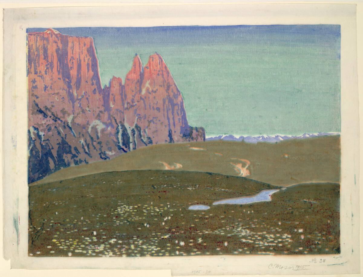 Schlernspitzen, Carl Moser, 1915
