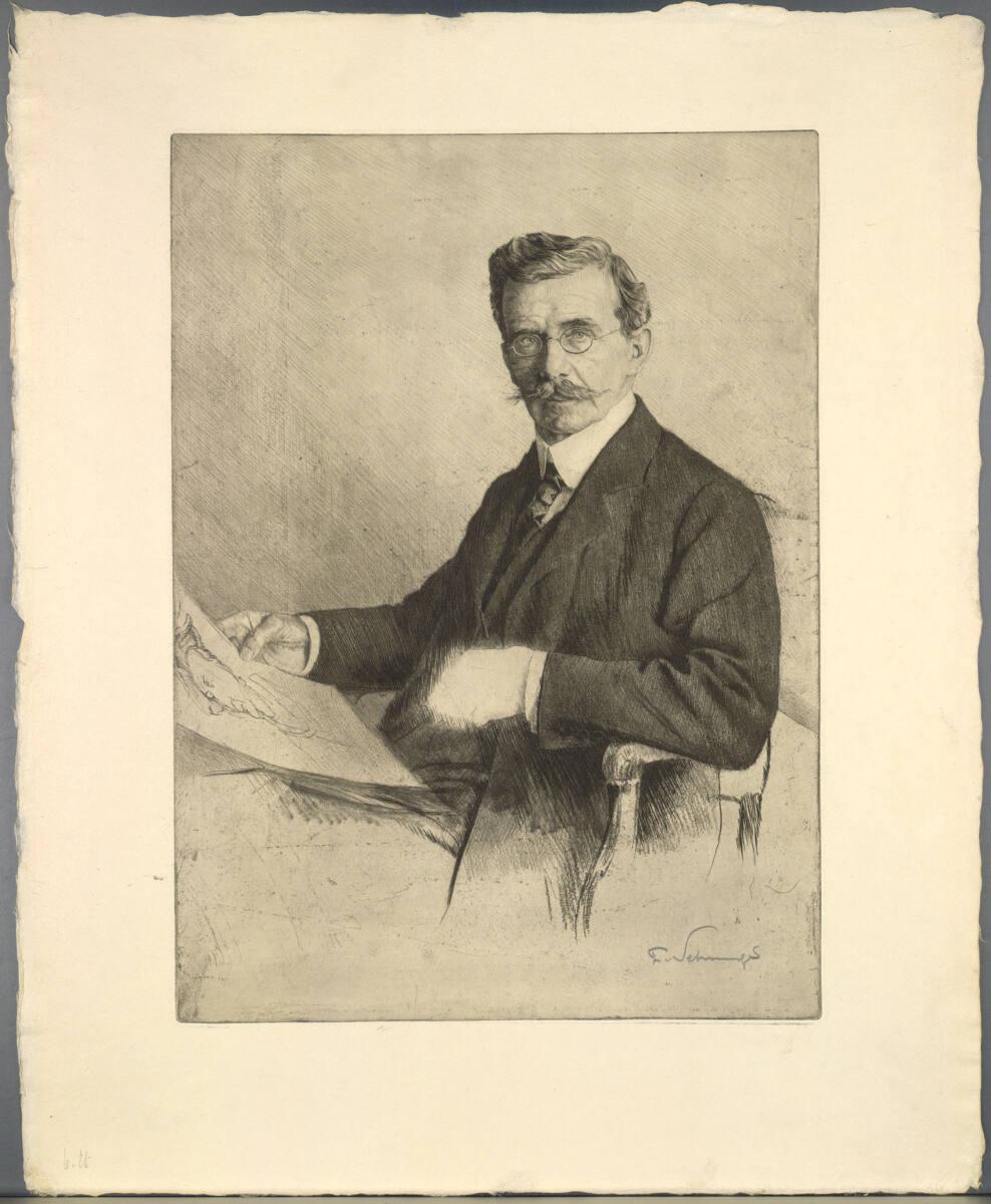 Ferdinand Schmutzer, Hofrat Dr. Josef Meder, Direktor der Albertina, Inv. Nr.: DG2010/69