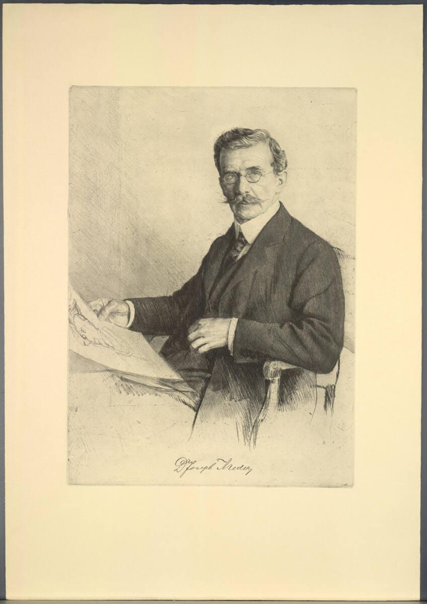 Ferdinand Schmutzer, Hofrat Dr. Josef Meder, Direktor der Albertina, Inv. Nr.: DG2010/72