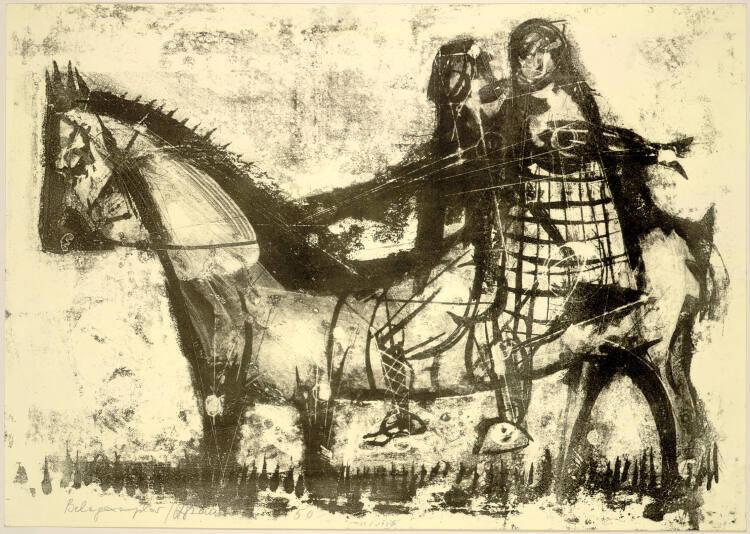Hans Staudacher, Zwei auf einem Pferd, Inv. Nr.: DG1957/15