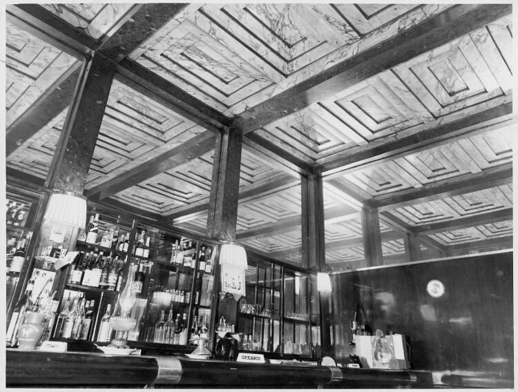 Kärntner Bar (American Bar), Wien I., Kärntner Durchgang, Kassettendecke, Inv. Nr.: ALA2266