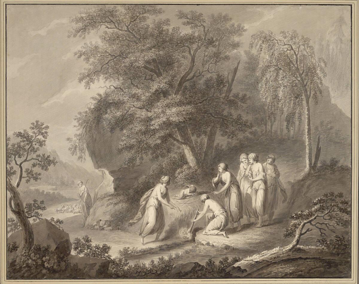 Adam Friedrich Oeser, "Der warme Quell", Inv. Nr.: 14642