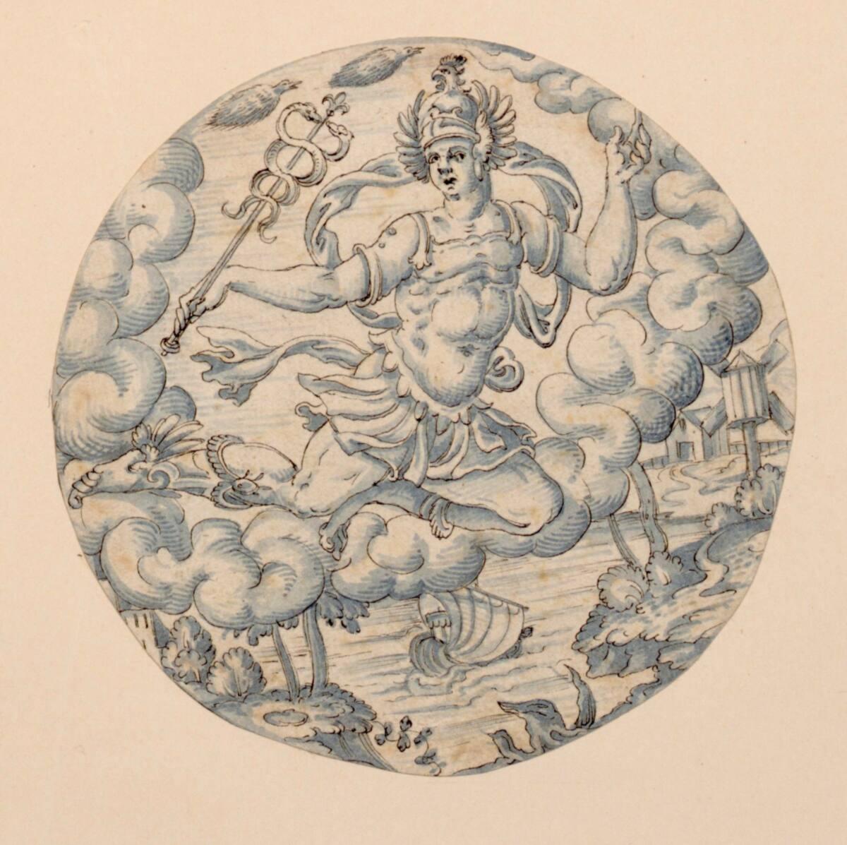 Anonym, Die vier Elemente: Luft (Scheibenriss?), Inv. Nr.: 14732
