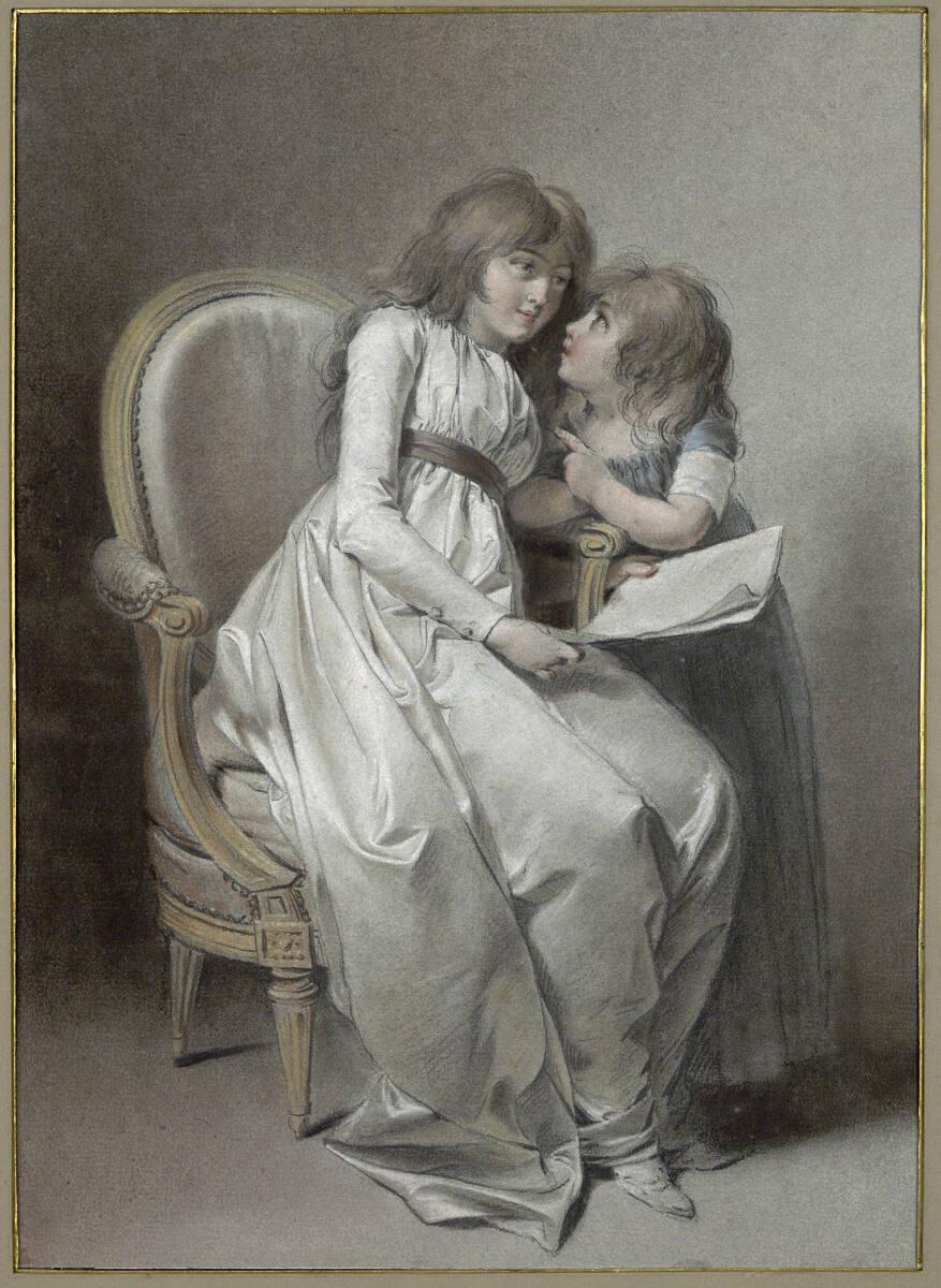 Louis-Léopold Boilly, Zwei Mädchen, Inv. Nr.: 14910