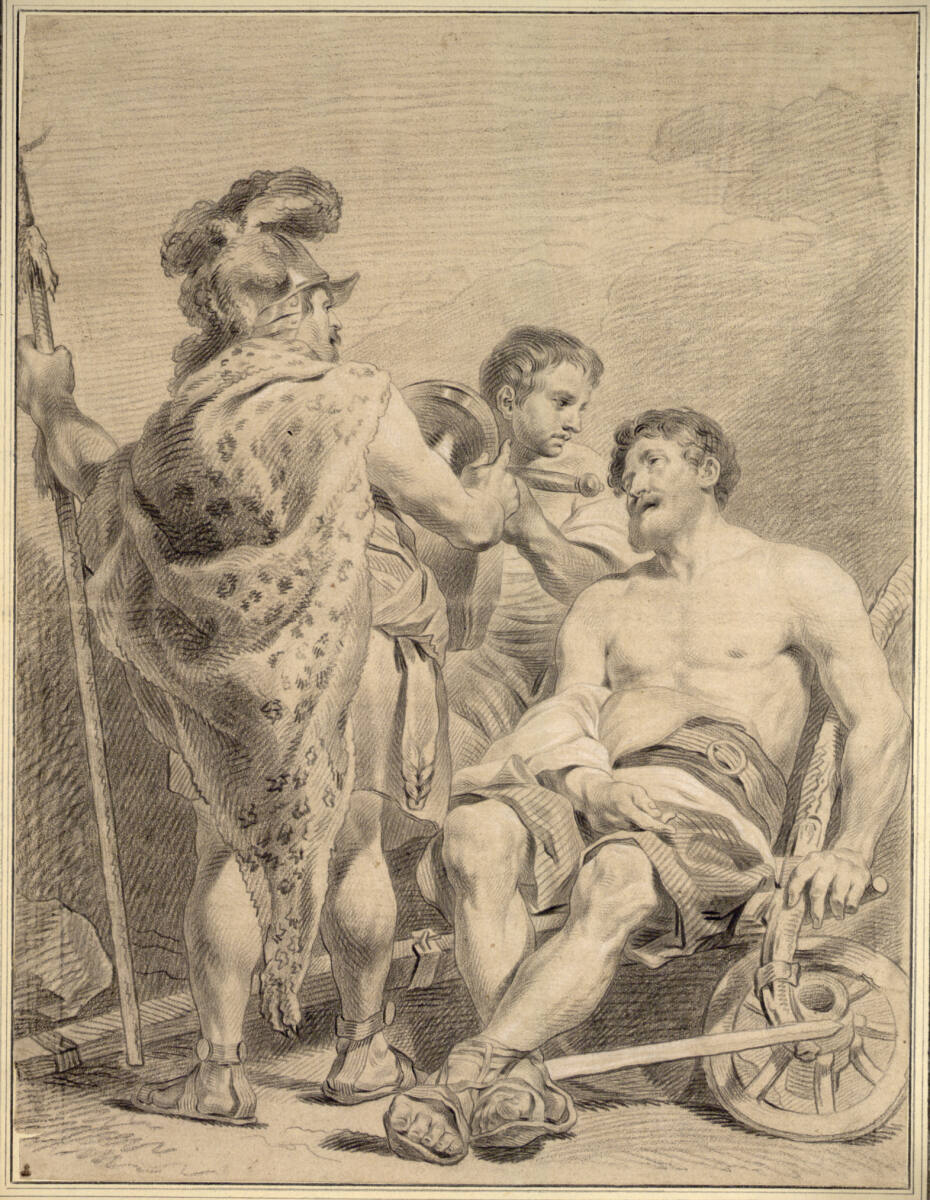 Lucius Quinctius Cincinnatus wird von der Feldarbeit zum Amt als Diktator berufen, Jacob Matthias Schmutzer