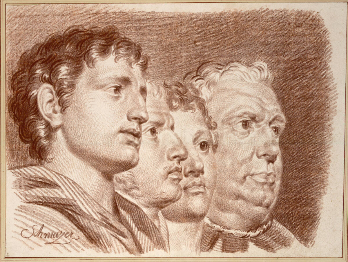 Vier Männerköpfe, Jacob Matthias Schmutzer