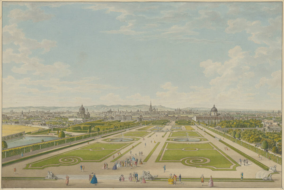 Blick vom Belvedere auf Wien, Carl Schütz, 1784