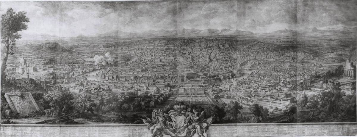 Giuseppe Vasi, Panorama der Stadt Rom vom Gianicolo aus gesehen, Inv. Nr.: DG2004/196