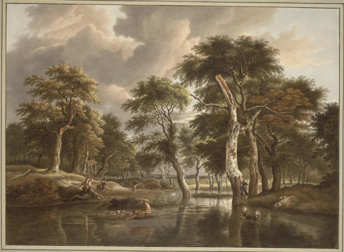Johann Gottlieb Samuel Stamm, Kopie nach Jacob van Ruisdael: Die Jagd, Inv. Nr.: 14946