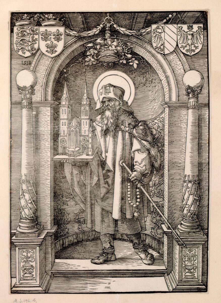 Der heilige Sebald in der Nische, Albrecht Dürer, 1518