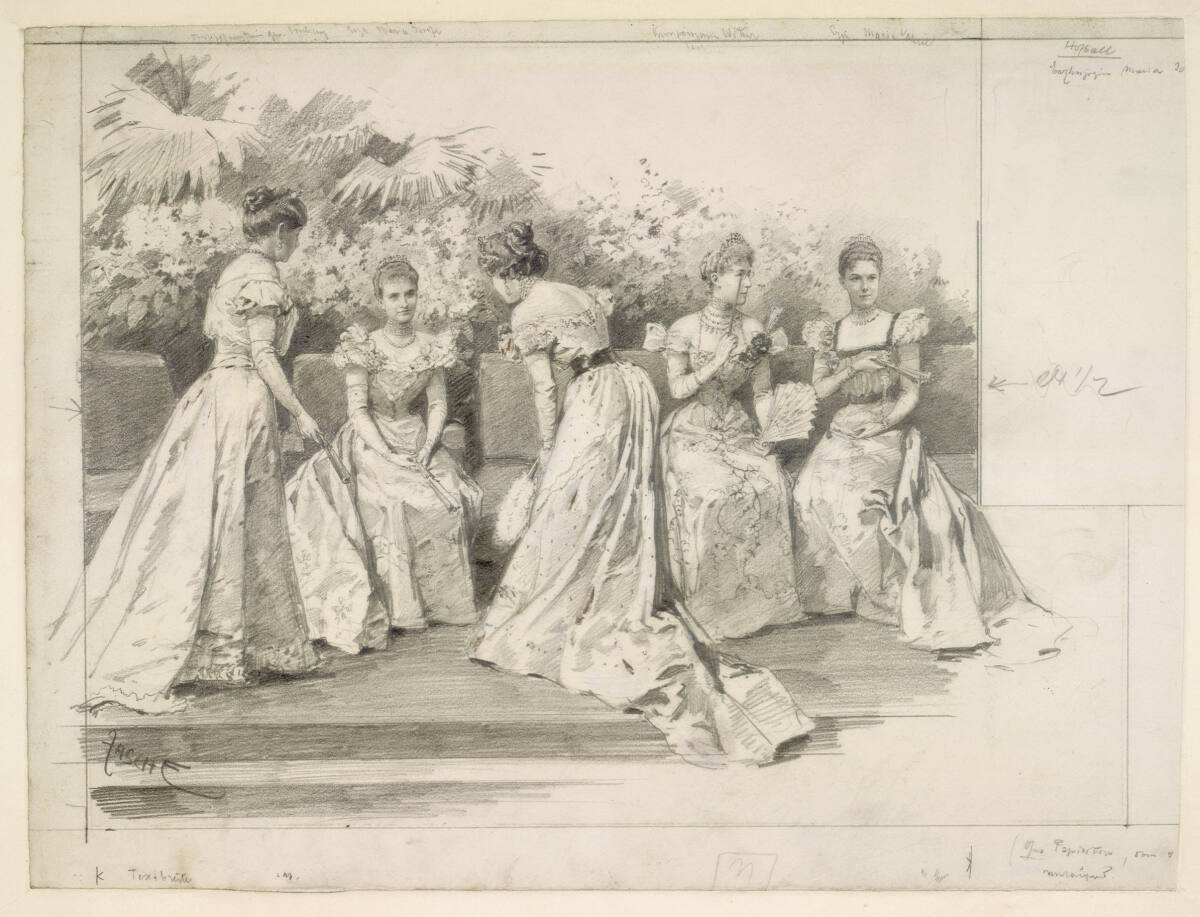 Erzherzoginnen und Prinzessinnen beim Hofball, Theodor Zasche