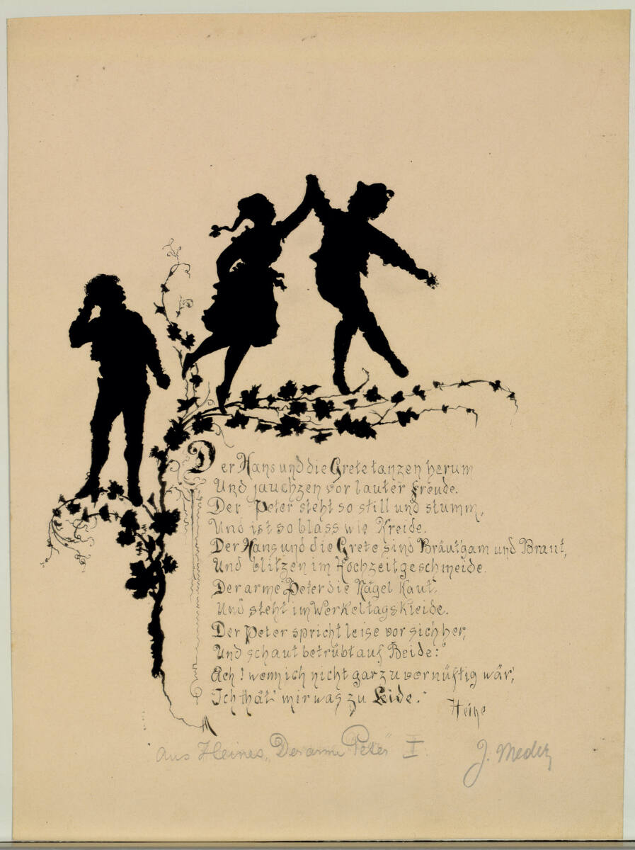 Illustration I zu Heines 'Der arme Peter', Josef Meder