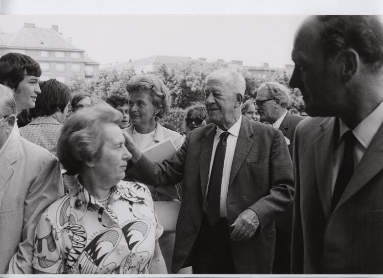 Peter Baum, Oskar Kokoschka in Wien am 7.6.1971 (anlässlich seiner Ausstellung im oberen Belved…