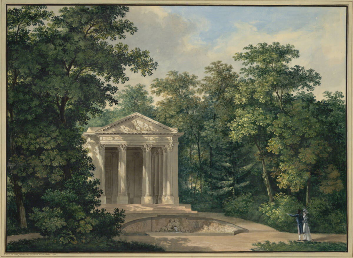 Der Minervatempel im Park von Schwetzingen, Karl Kuntz, 1793