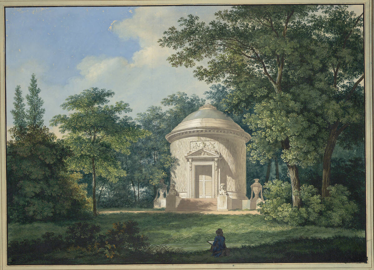 Der Tempel der Waldbotanik im Park von Schwetzingen, Karl Kuntz, 1793–1795